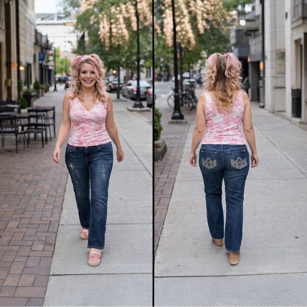 Y2K GUESS Studded Distressed Jeans Straight Leg Size 31 Low Rise